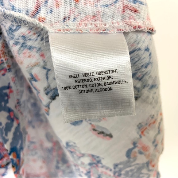 Anthropologie Deletta Amalia Floral Tank V Neck Lg - Picture 5 of 6